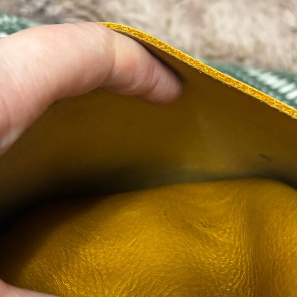 Portland Leather Goods PLG UNICORN Honeycomb gold Zippered Mini Crossbody Tote - Picture 12 of 15